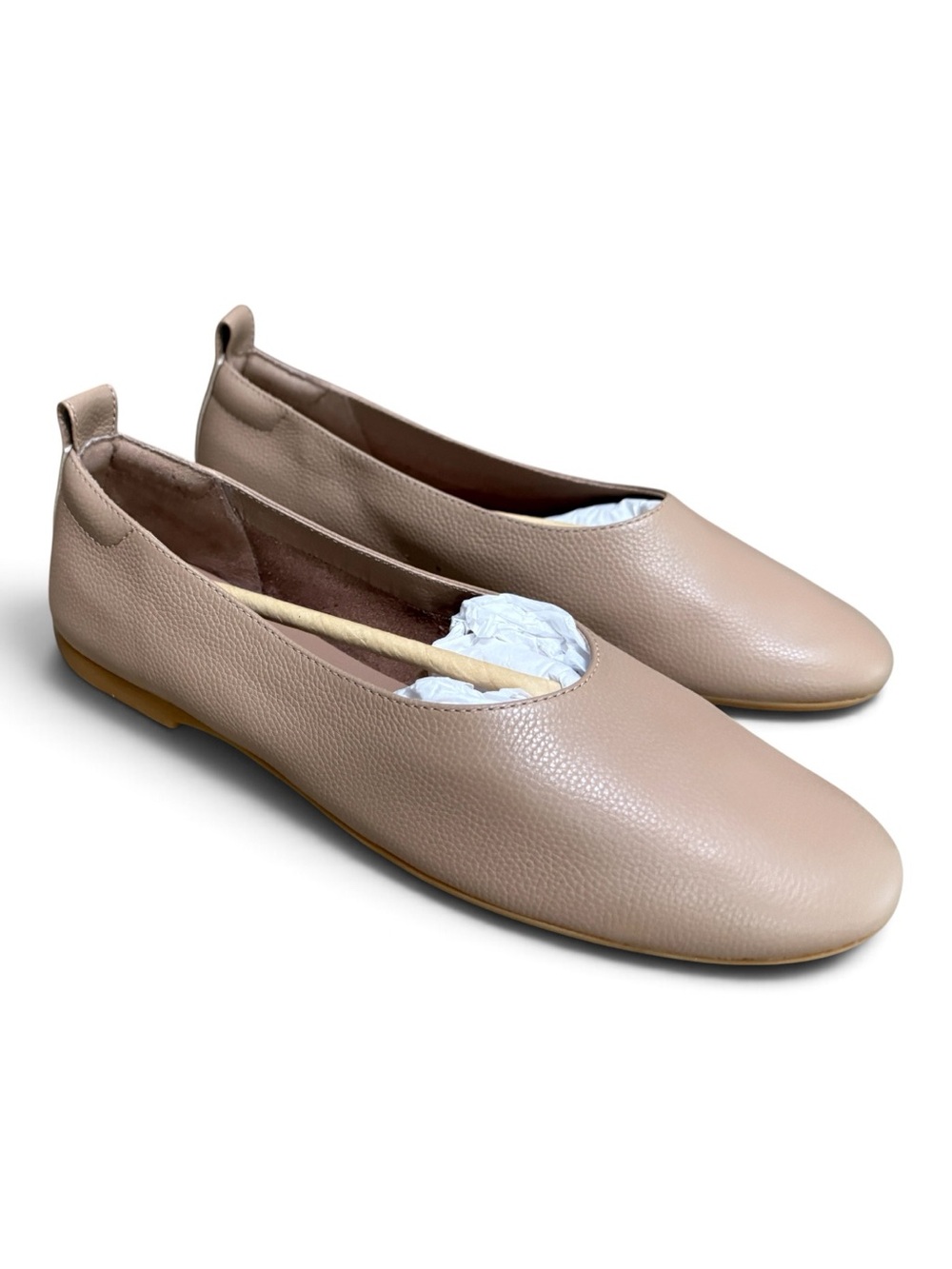 Everlane “The Day Glove” Neutral Tan Leather Ballet Flats 8.5 NIB - Picture 3 of 7